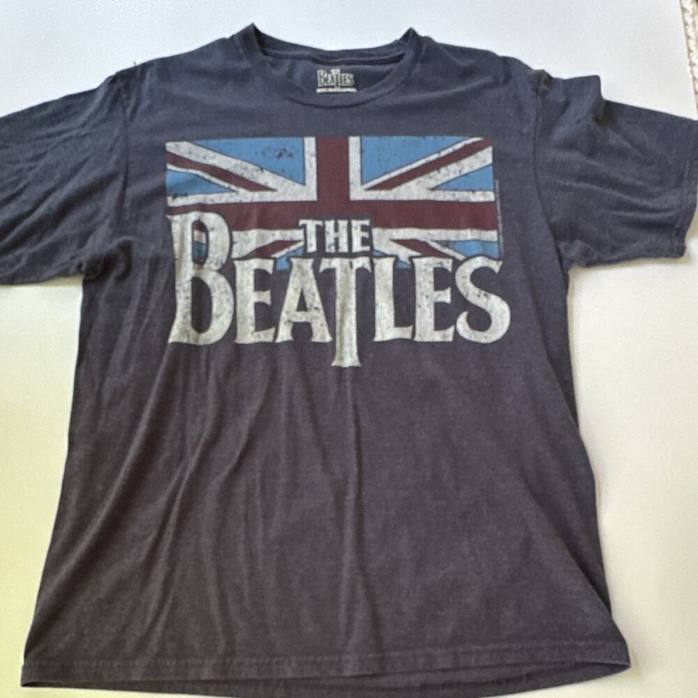 The Beatles Union Jack Graphic T-Shirt, Original Rock & Pop Music Tee Unisex Sm